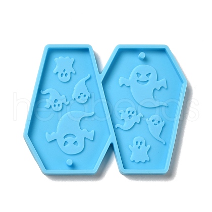 DIY Coffin with Ghost Pendant Silicone Molds DIY-I099-20-1