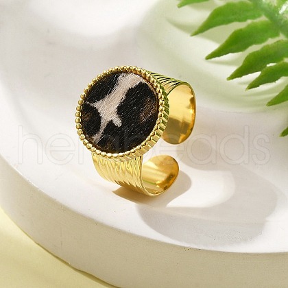 304 Stainless Steel Open Cuff Rings for Women RJEW-K248-13G-1