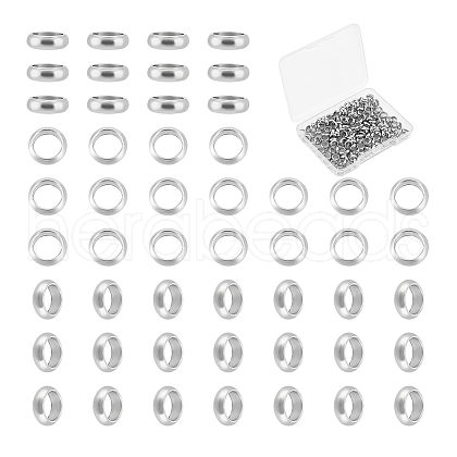 Unicraftale 200Pcs Ring 304 Stainless Steel Spacer Beads STAS-UN0058-87C-P-1