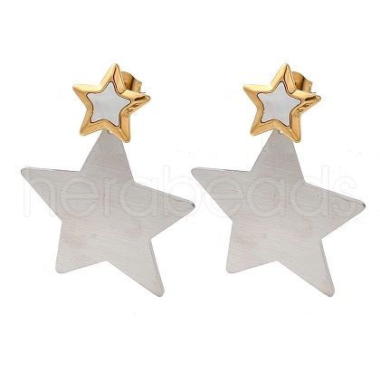Stainless Steel Stud Earrings for Women EJEW-C110-06GP-1