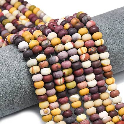 Natural Mookaite Beads Strands G-P575-A11-8x5mm-1