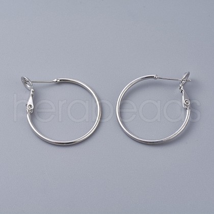 Brass Hoop Earrings KK-I665-26B-P-1