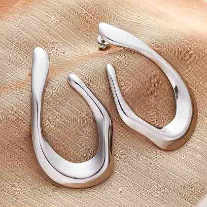304 Stainless Steel Teardrop Stud Earrings EJEW-B108-13P-1