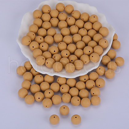 Round Silicone Focal Beads SI-JX0046A-115-1