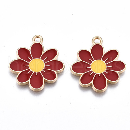 Eco-Friendly Alloy Enamel Pendants X-ENAM-Q437-041C-NR-1