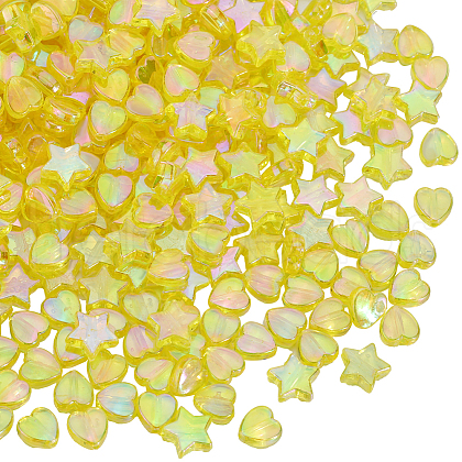 SOFPLATE 800Pcs 2 Styles Eco-Friendly Transparent Acrylic Beads TACR-SP0001-01E-1