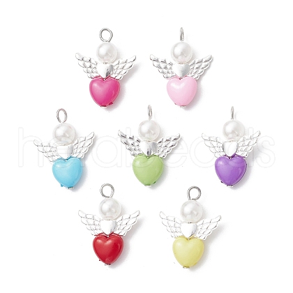 Angel and Heart Pendants PALLOY-JF03789-1