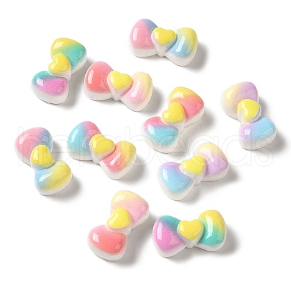 Gradient Color Opaque Resin Decoden Cabochons CRES-Z006-04-1