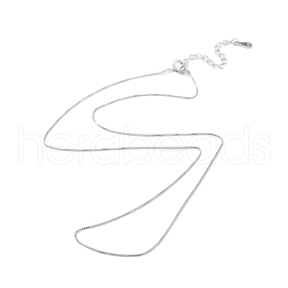 Anti-Tarnish Platinum Rhodium Plated 925 Sterling Silver Chain Necklace NJEW-A011-03A-P-1
