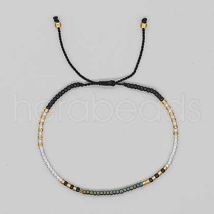 Glass Seed Braided Beaded Bracelets XC9959-04-1