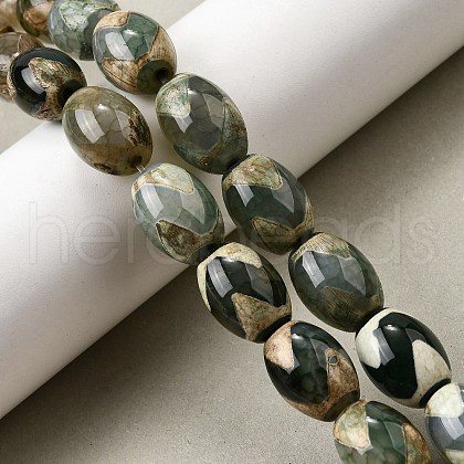 Tibetan Style dZi Beads Strands G-S389-A08-1