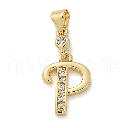 Brass Micro Pave Cubic Zirconia Pendants KK-M319-02G-P-1