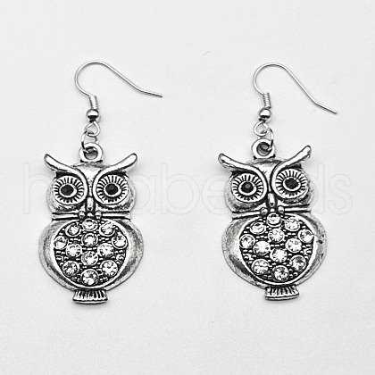 Alloy Fashion Owl Alloy Dangle Earrings FO4888-1-1
