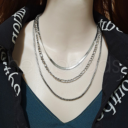 Alloy 3 Layer Necklaces for Women FS-WGAC560-08-1