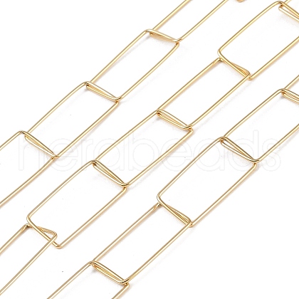 Ion Plating(IP) 304 Stainless Steel Rectangle Link Chains CHS-A011-07G-1