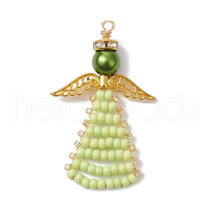 Glass Seed Beads Pendants PALLOY-MZ00380-03-1
