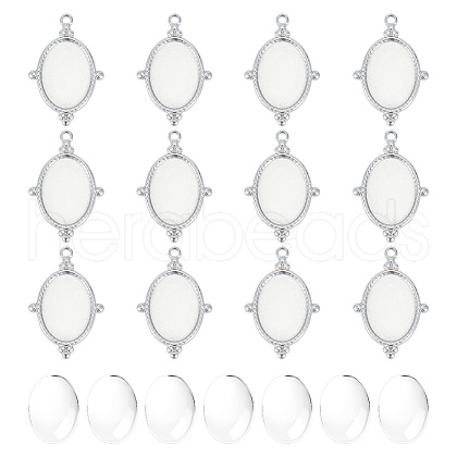 Unicraftale DIY Blank Oval Pendant Making Kit DIY-UN0005-07-1