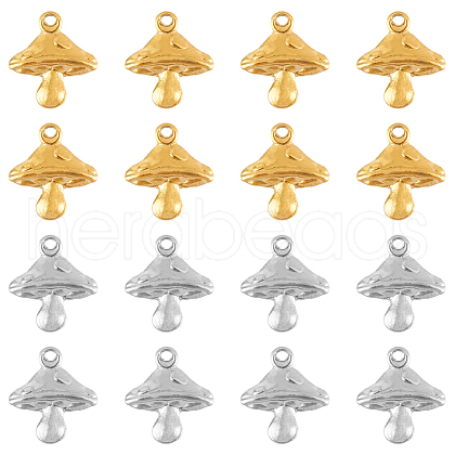 DICOSMETIC 16Pcs 2 Colors 304 Stainless Steel Machine Polishing Charms STAS-DC0011-66-1