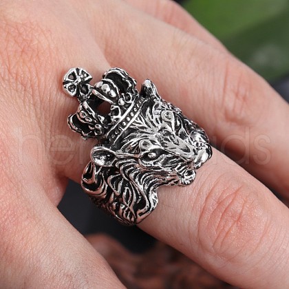 Retro Alloy Cuff Open Rings for Men FS-WGB8A4E-12-1
