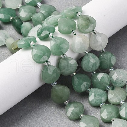 Natural Green Aventurine Beads Strands G-P570-E11-02-1