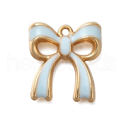 Rack Plating Alloy Enamel Pendants X1-ENAM-S021-04G-C-1