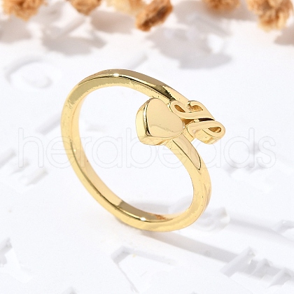 Brass Cuff Rings for Women RJEW-U044-H-1