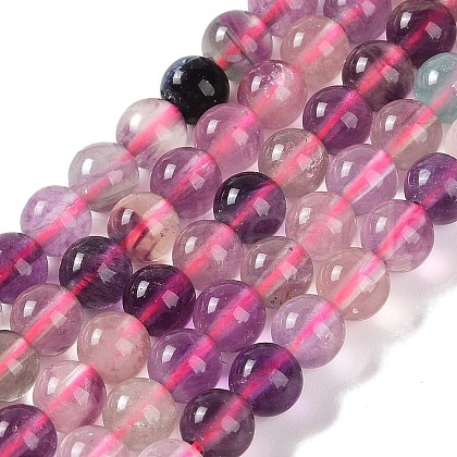 Natural Fluorite Beads Strands G-P530-B09-02-1