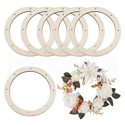 Unfinished Wood Circles DIY-WH0043-05A-1