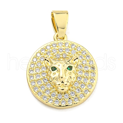 Brass Micro Pave Cubic Zirconia Pendants KK-K354-11C-G-1