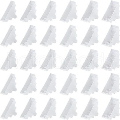 BENECREAT 60Pcs 6 Styles Triangle Plastic Furniture Corner Guards AJEW-BC0007-84B-1