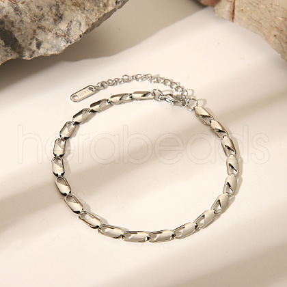 Stylish Stainless Steel Can Tab Chain Bracelets VU2400-3-1