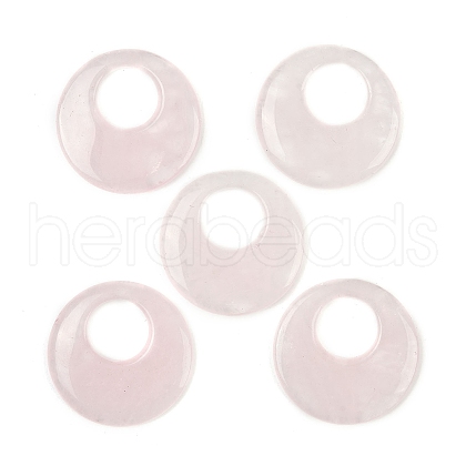 Natural Rose Quartz Pendants EJEW-N054-02A-1