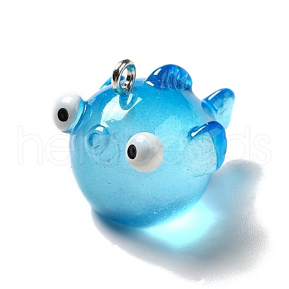 Marine Series Transparent Resin Pendants RESI-E031-02P-11-1