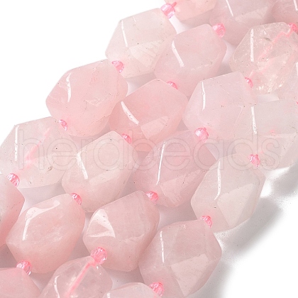 Natural Rose Quartz Beads Strands G-C182-30-02-1