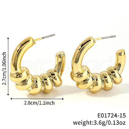 Geometric Shiny Plastic Stud Earrings FD4896-15-1