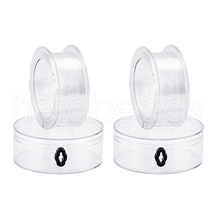 GOMAKERER 2 Rolls Transparent Fishing Thread Nylon Wire OCOR-GO0001-28A-1