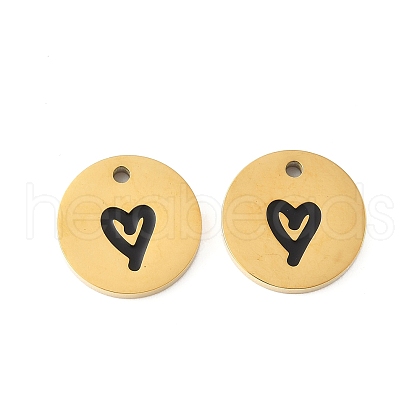 304 Stainless Steel Enamel Charms STAS-R168-10G-1
