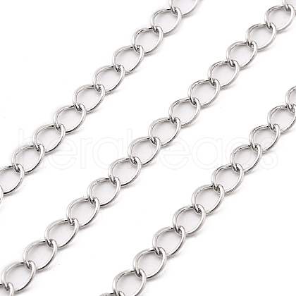 Brass Curb Chains KK-P304-02C-P-1