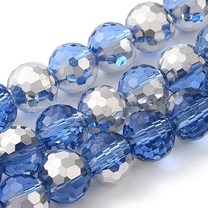 Electroplate Glass Beads EGLA-F163-03B-1