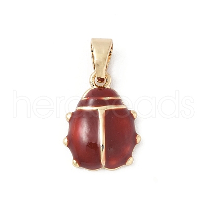 Brass Enamel Pendants KK-Z107-07G-1