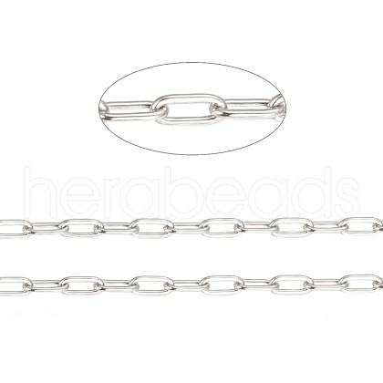 304 Stainless Steel Paperclip Chains CHS-F010-01A-P-1