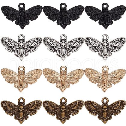 SUNNYCLUE 80Pcs 4 Colors Tibetan Style Alloy Pendants FIND-SC0004-93-1