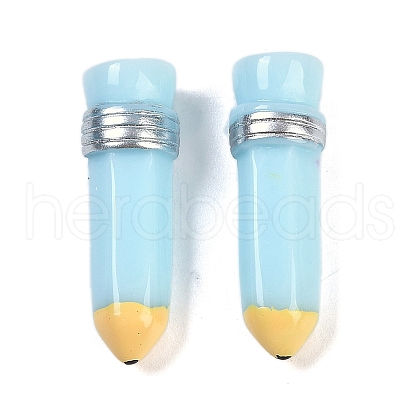 Pencil Resin Cabochons RESI-Q014-06E-1