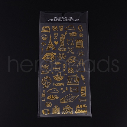 Waterproof Hot Stamping Stickers DIY-K016-A01-1