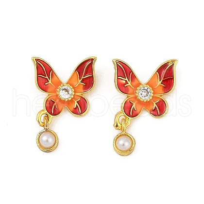 Brass with Cubic Zirconia and ABS Imitation Pearl Pendants KK-Q081-02A-MG-1