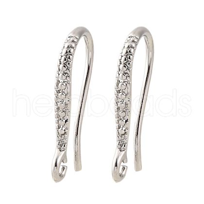 Brass Earring Hooks EJEW-R025-14P-1