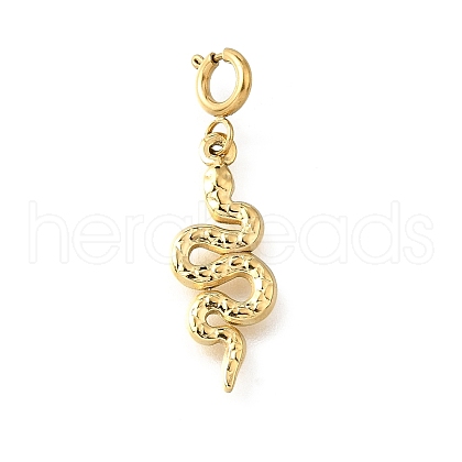 Snake 304 Stainless Steel Pendant Decorations STAS-H202-37G-1