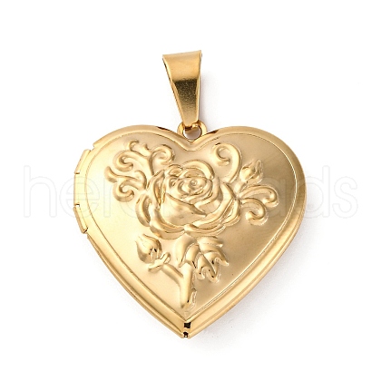 304 Stainless Steel Locket Pendants STAS-L289-01G-1