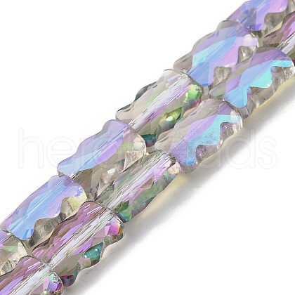 Electroplate Glass Beads Strands EGLA-L045-F-HR01-1