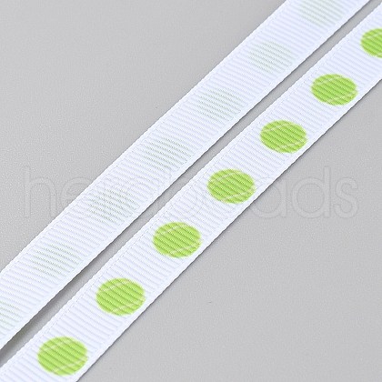 5 Yards Tennis Theme Polyester Printed Grosgrain Ribbon OCOR-WH20005-15B-1